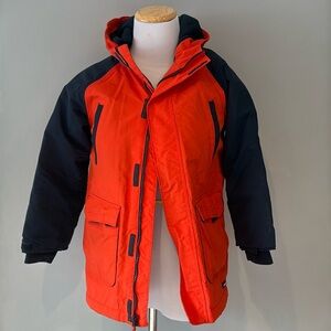 Lands end kids Winter Squall coat - Navy and Orange - size S/ 8h